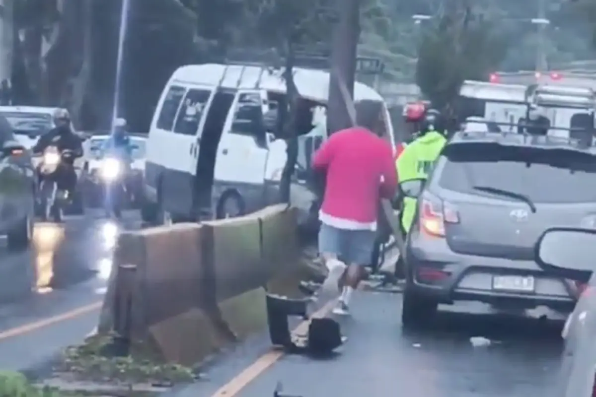 Accidente en la calzada La Paz., Captura de pantalla video X.