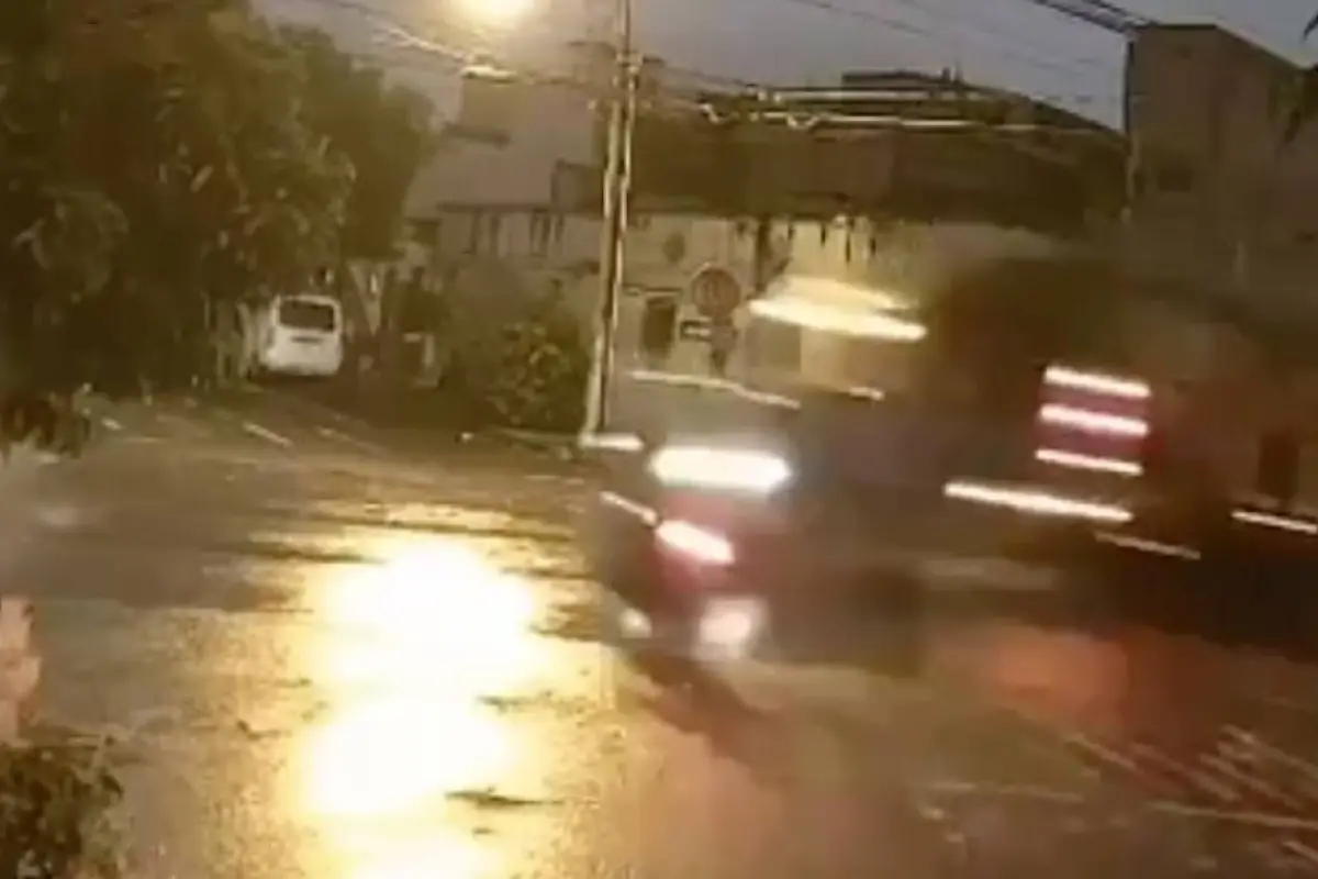 Motorista accidentado , Captura de pantalla video TikTok.