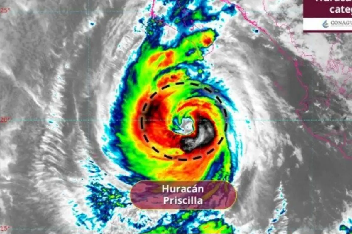 Huracán Priscilla provoca lluvias en México, CONAGUA