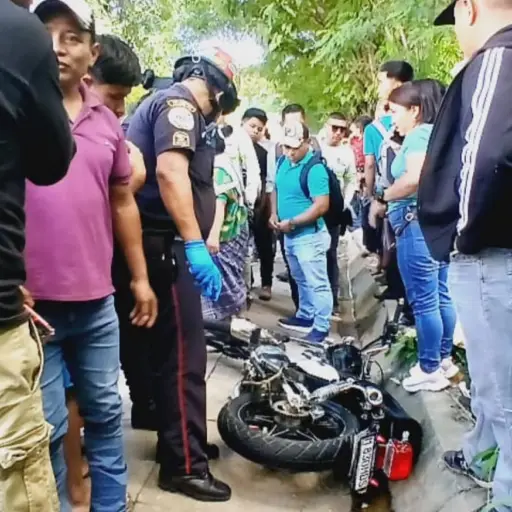 El accidente ocurrió frente a una gasolinera de la Ruta Nacional 7E. ,Bomberos Municipales Departamentales. 
