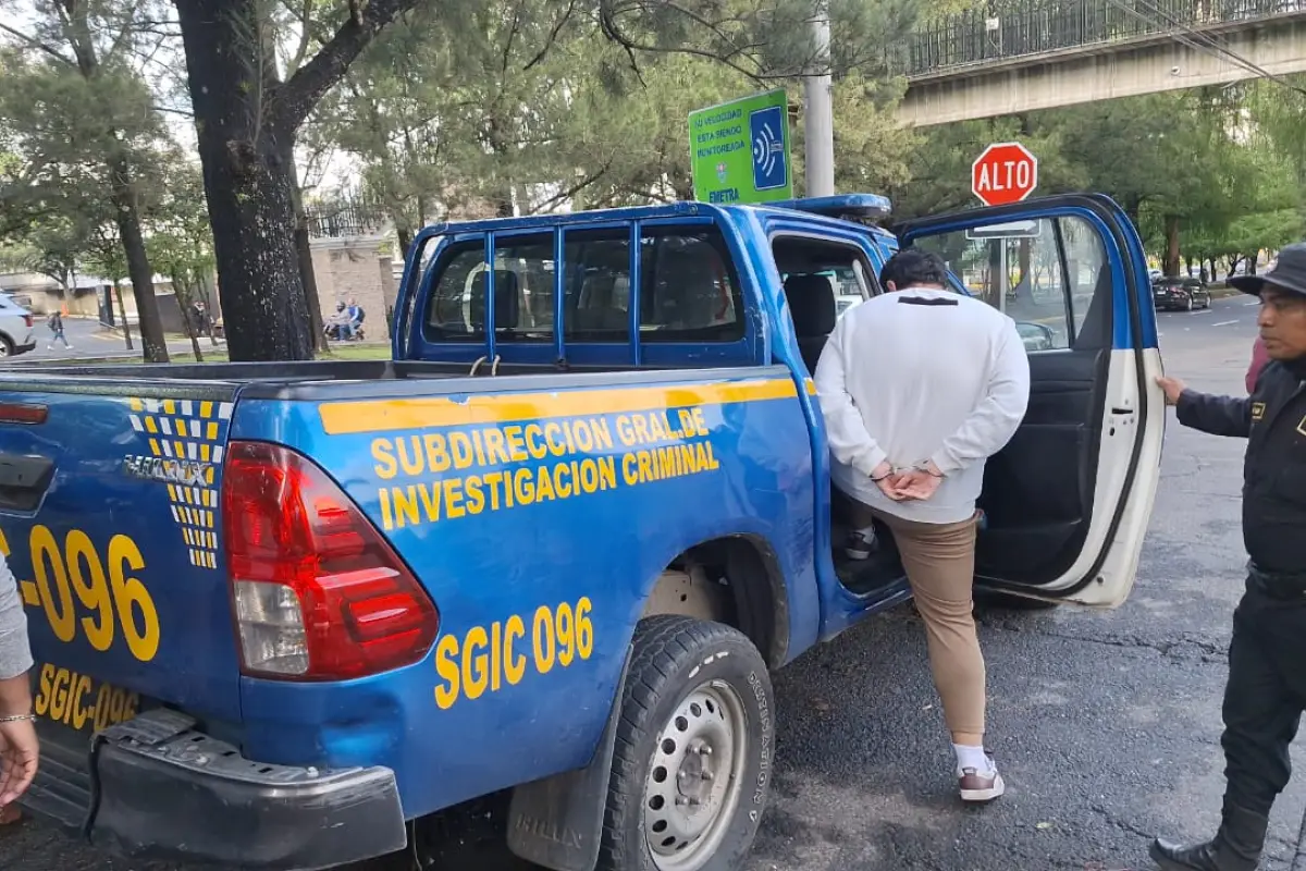 La PNC reportó una captura en los operativos en el bulevar Vista Hermosa, zona 15 capitalina., PNC de Guatemala.