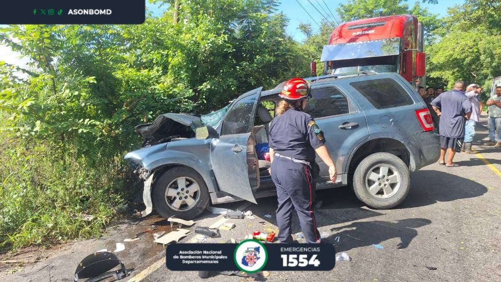 Múltiple colisión deja un fallecido y 9 heridos en ruta al Atlántico | Bomberos Municipales Departamentales
