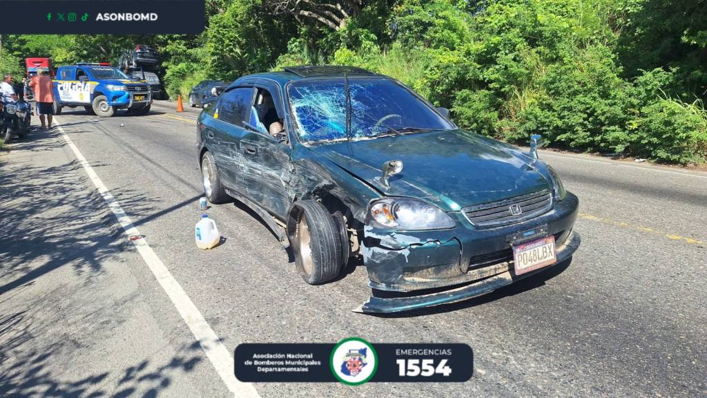 Múltiple colisión deja un fallecido y 9 heridos en ruta al Atlántico | Bomberos Municipales Departamentales