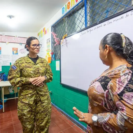 Karla Trigueros, ministra de Educación en El Salvador.  ,EFE.