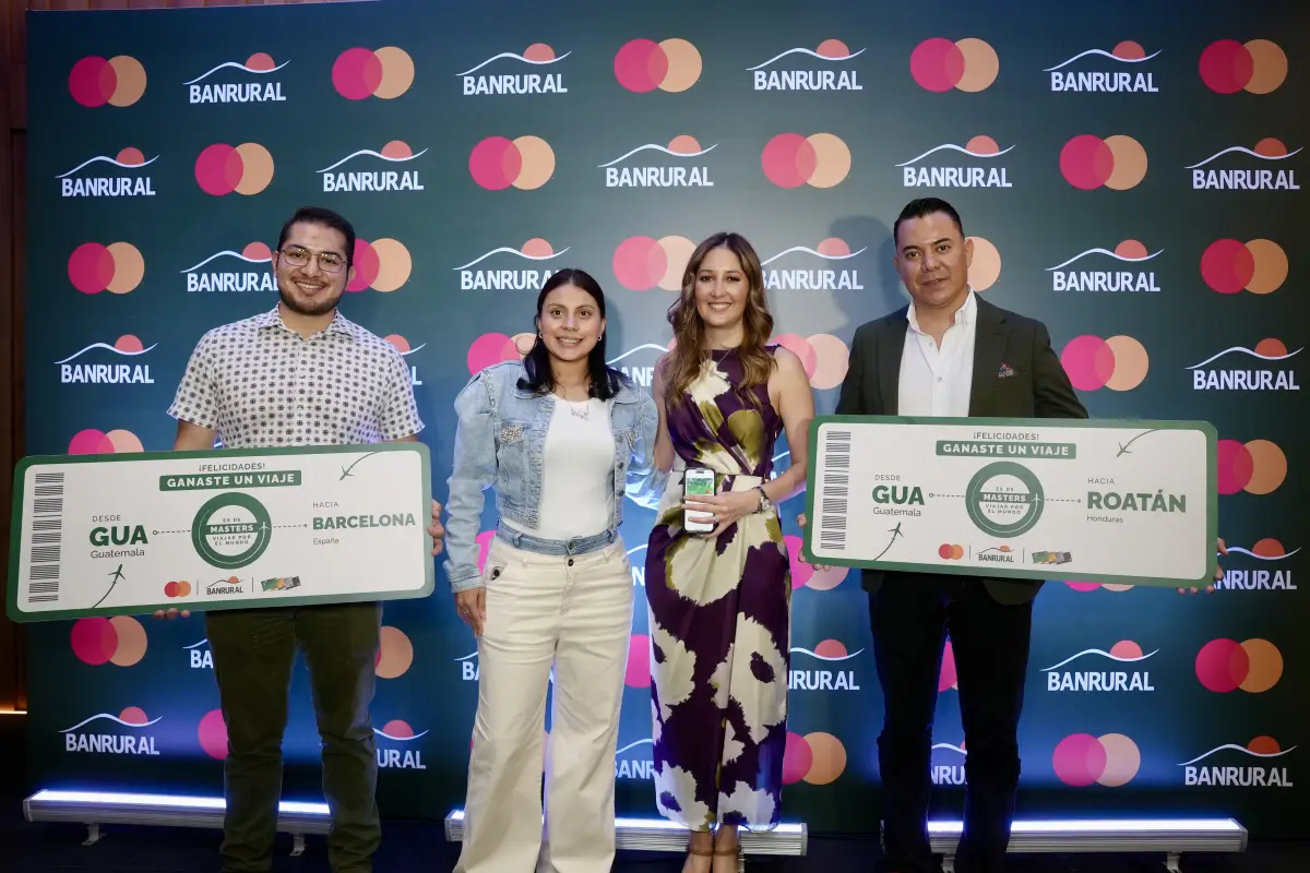 Banrural y Mastercard presentaron a los ganadores de la promoción "Es de Masters"., Cortesía