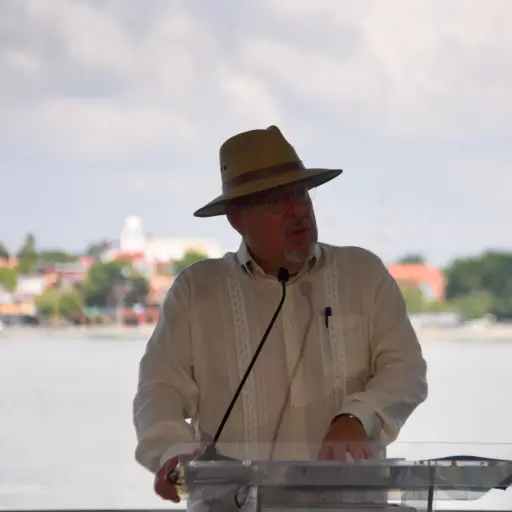 El presidente Bernardo Arévalo durante la conferencia de prensa 