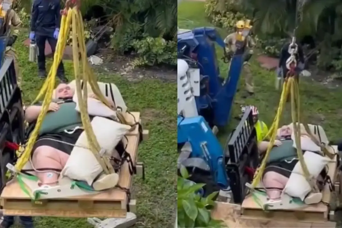 Rescate de hombre EE. UU. , Captura de pantalla video X.