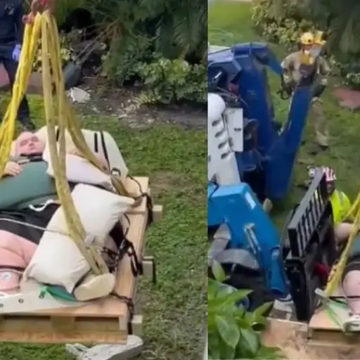 Rescate de hombre EE. UU.  ,Captura de pantalla video X.