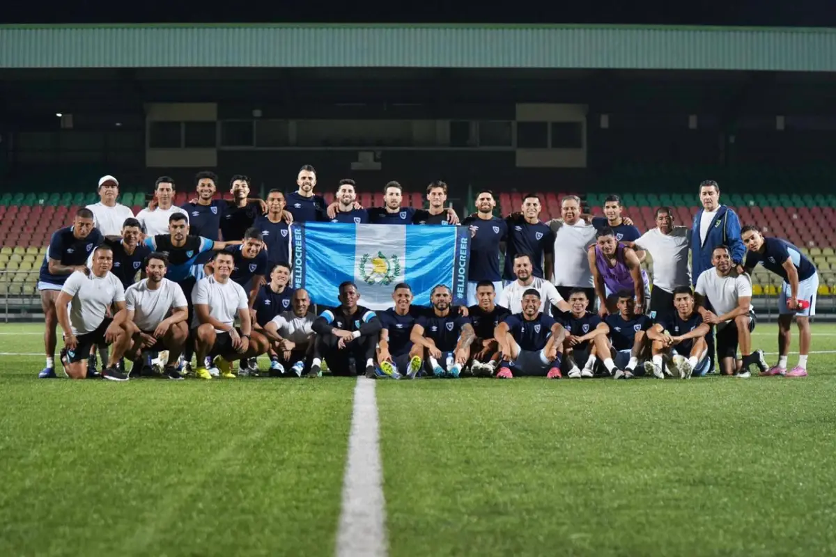 SelecciÃ³n de Guatemala hizo reconocimiento de cancha este jueves. 