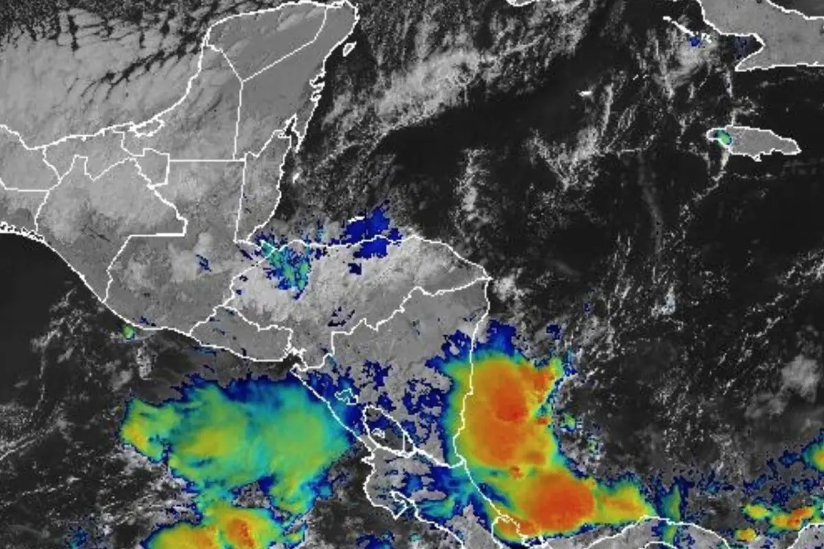 Imagen satelital del acercamiento del primer frente frío en el país., Foto Insivumeh