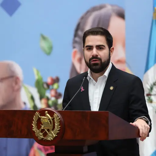 El secretario de Comunicación de la Presidencia de Guatemala, Santiago Palomo, habla durante una rueda de prensa este lunes, en Ciudad de Guatemala (Guatemala) , EFE/ Mariano Macz