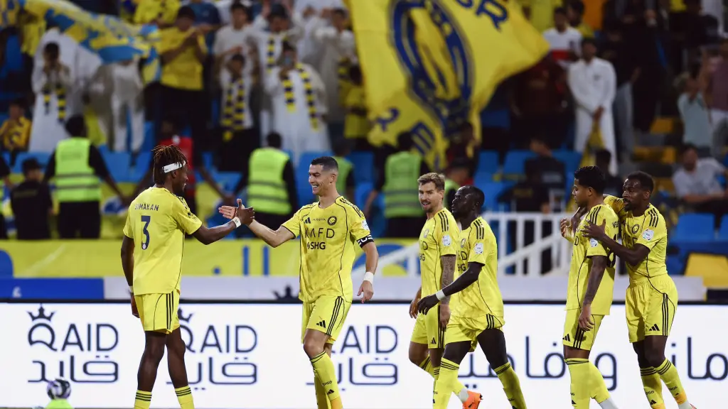 Celebración del Al Nassr de Cristiano Ronaldo - Al Nassr