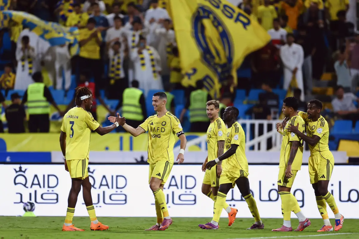 Celebración del Al Nassr de Cristiano Ronaldo - Al Nassr