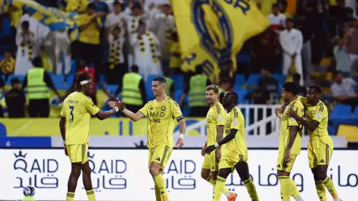 Celebración del Al Nassr de Cristiano Ronaldo - Al Nassr