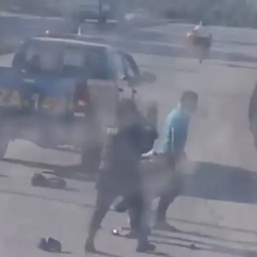 Enfrentamiento en Puerto Barrios.  ,Captura de pantalla video X.