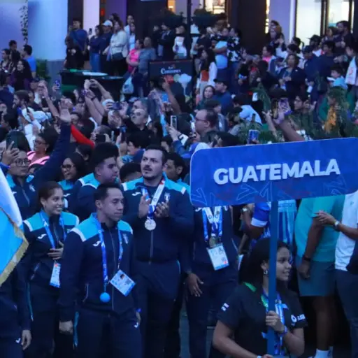 Desfile de la delegación de Guatemala 