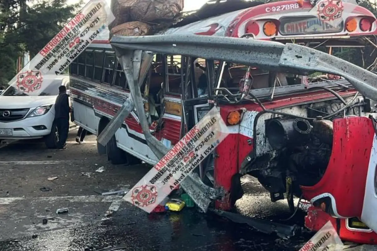 accidente de bus en km 34 ruta interamericana