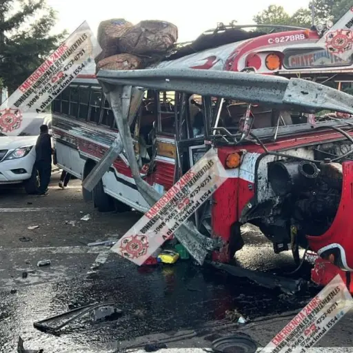 accidente de bus en km 34 ruta interamericana 