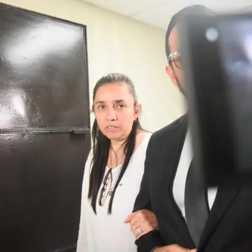 Angelita Martínez, trabajadora del TSE, tras salir de audiencia. ,Omar Solís/Emisoras Unidas