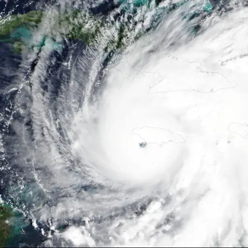 Ojo del huracán Melissa ,EFE