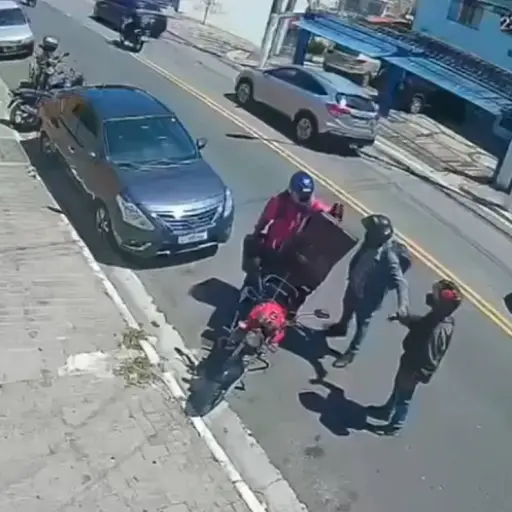 Asalto a repartidor.  ,Captura de pantalla video X.