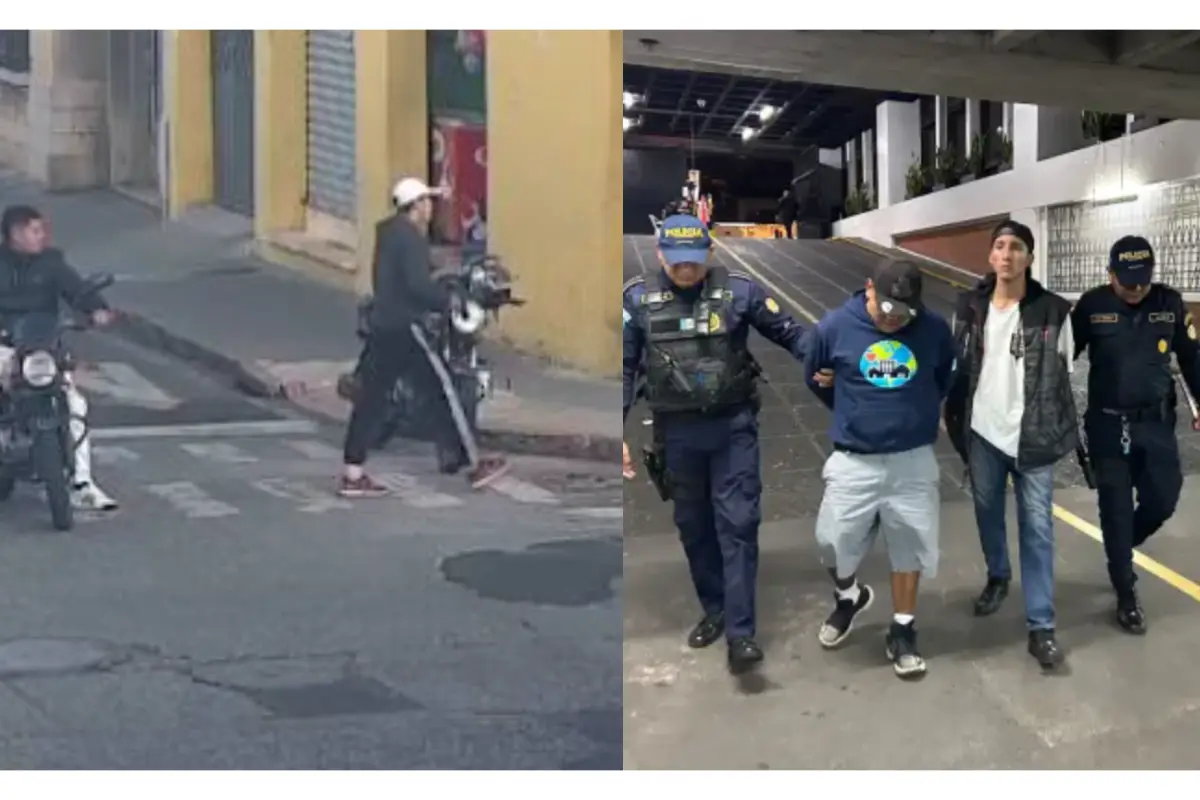 “Pinky” y “Cerebro”, presuntos motoladrones, fueron capturados el 27 de octubre en la capital de Guatemala., 