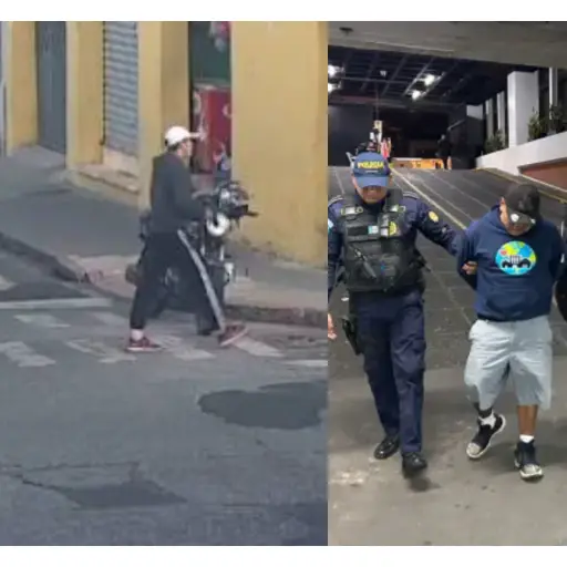 Pinky y Cerebro, presuntos motoladrones, fueron capturados el 27 de octubre en la capital de Guatemala. ,