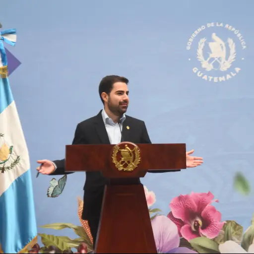 El secretario de Comunicación Social de la Presidencia, Santiago Palomo, durante la conferencia 