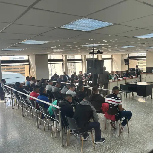 Audiencia de primera declaración de los 24 guardias del Sistema Penitenciario vinculados a la fuga masiva de reos de Fraijanes II. ,Omar Solís/Emisoras Unidas
