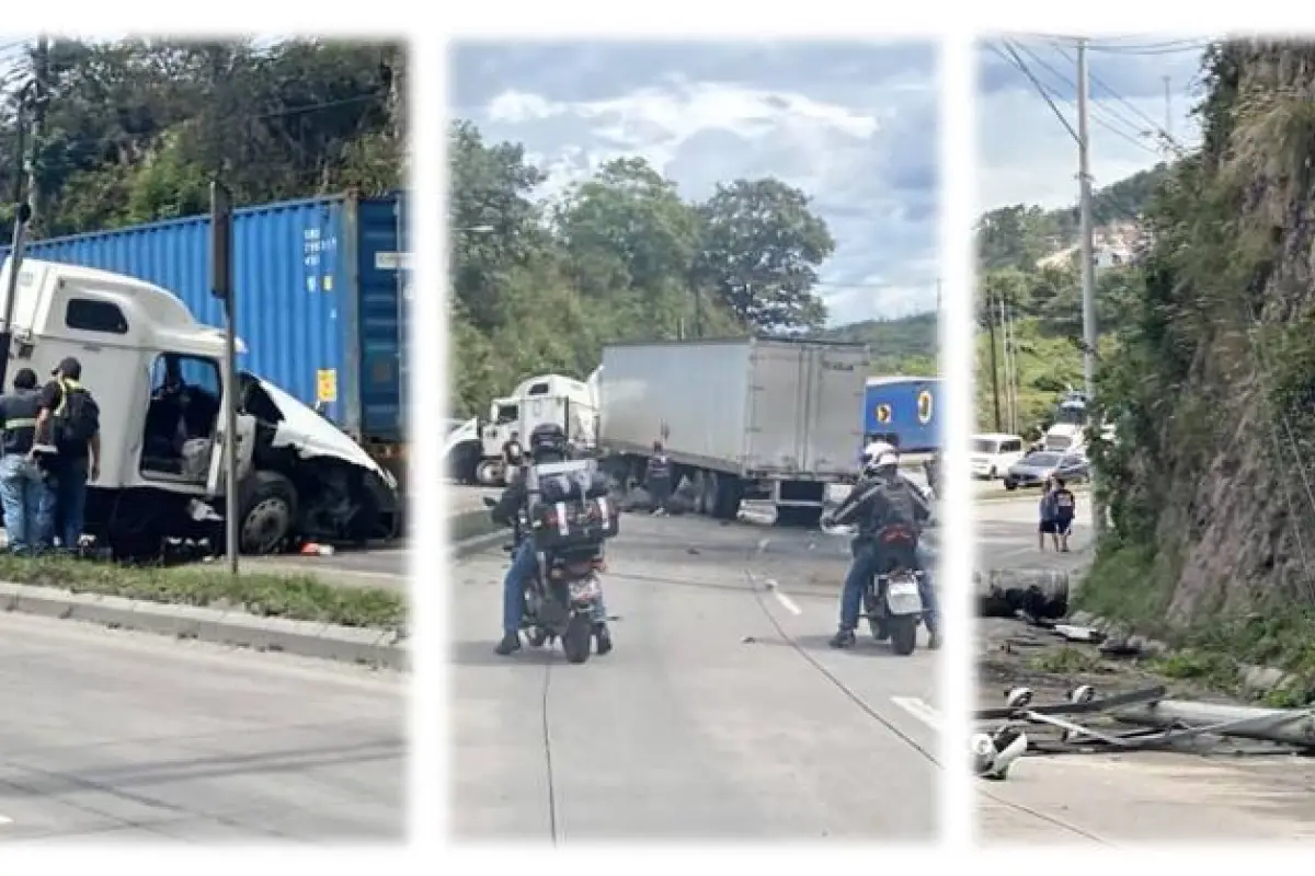 El paso está cerrado parcialmente en el área del accidente., PMT capitalina/Montejo