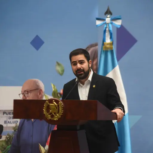El secretario de Comunicación Social de la Presidencia, Santiago Palomo, durante la conferencia 
