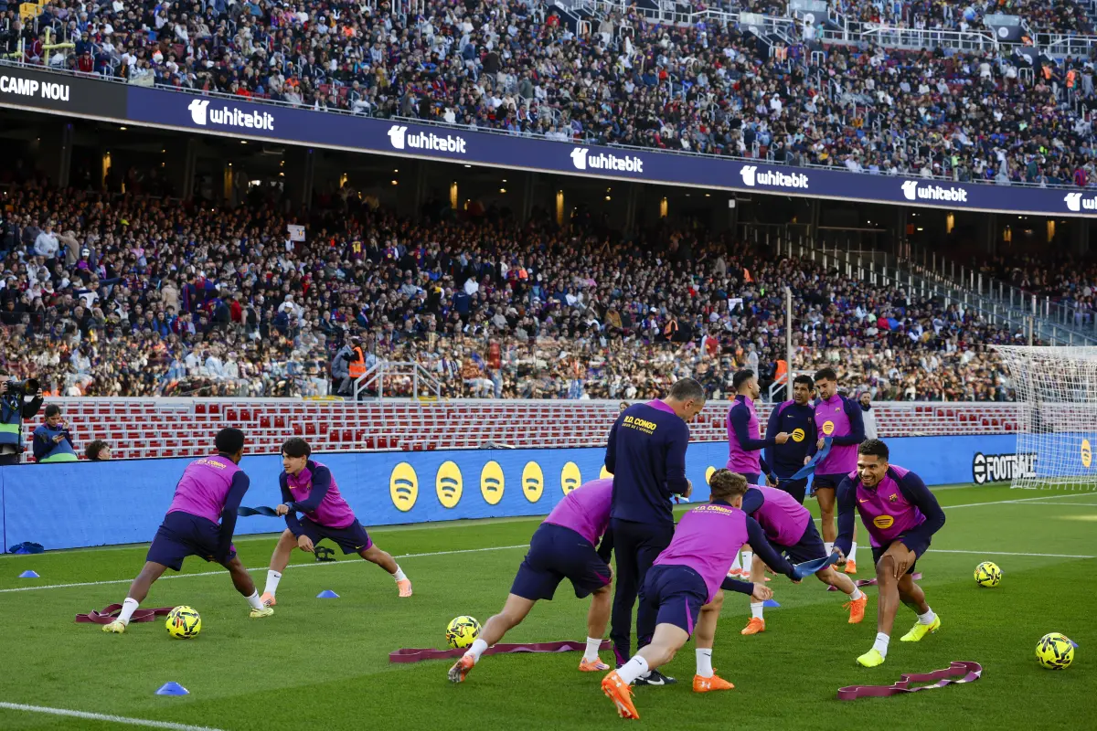 El Barcelona hizo su primera práctica este día en el nuevo Spotify Camp Nou