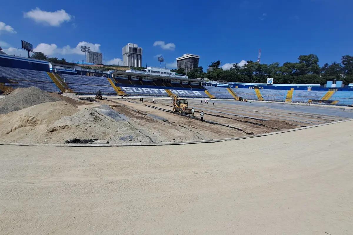 Los trabajos de remodelación del estadio Nacional Doroteo Guamuch Flores llevan un atraso