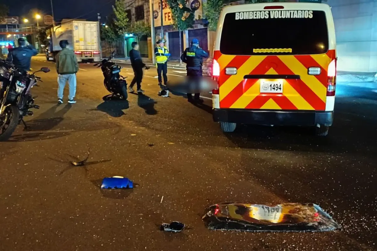 Motorista muere tras accidente en zona 6