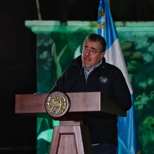 El presidente Bernardo Arévalo durante la Ronda en Cobán. ,Foto Micivi
