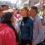 Redes estallan tras video del acoso a Claudia Sheinbaum. ,Captura de pantalla video X.