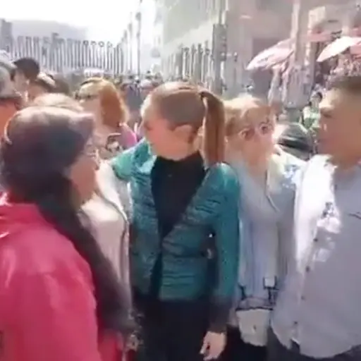 Redes estallan tras video del acoso a Claudia Sheinbaum. ,Captura de pantalla video X.