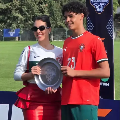 Cristiano Ronaldo Jr., gana su segundo título con las juveniles de Portugal  - instagram @georginagio