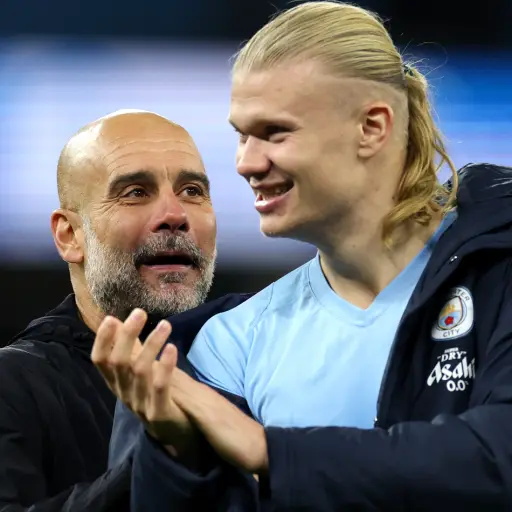 Pep Guardiola respaldó a su goleador, el noruego Erling Haaland 