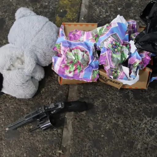 evólver dentro de caja de regalo alerta a vecinos. ,PNC