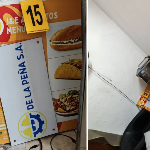 Entre los hallazgo del MP se encuentran diversos rótulos.  ,Foto MP