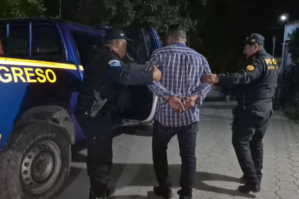 El guardia de presidios fue detenido en El Progreso., Foto PNC