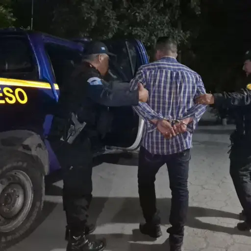 El guardia de presidios fue detenido en El Progreso. ,Foto PNC