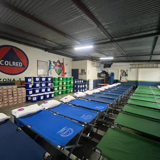 El albergue fue habilitado en El Gallito, zona 3. ,Foto Conred