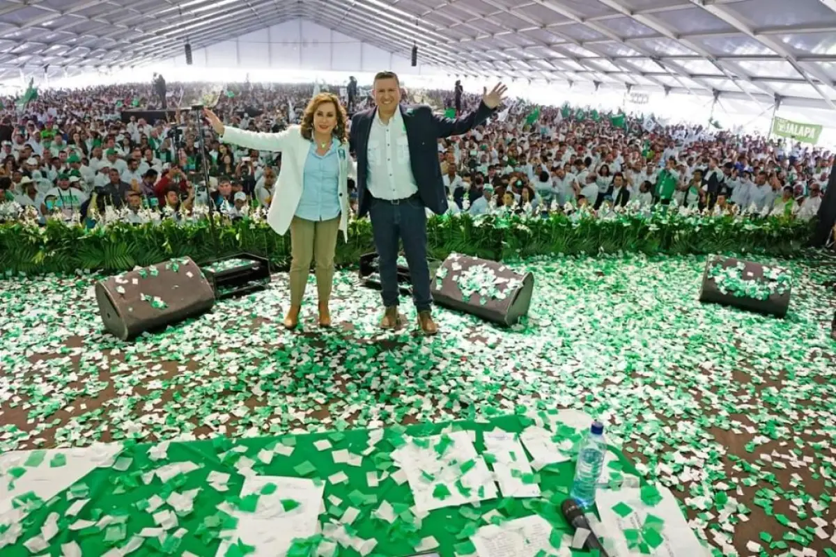 Sandra Torres y Romeo Guerra inscritos como candidatos a la presidencia y vicepresidencia, respectivamente., Foto Archivo