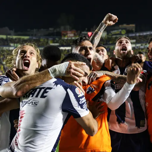 Celebración del Monterrey tras eliminar al América - X @Rayados