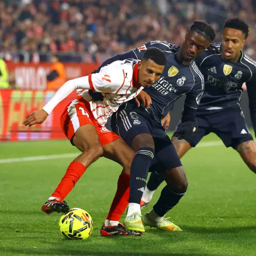 Partido entre Girona y Real Madrid.  ,Real Madrid.