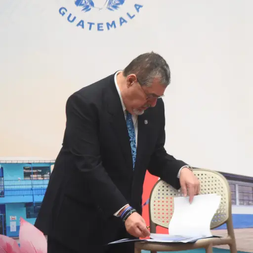 El presidente Bernardo Arévalo durante la conferencia de prensa 