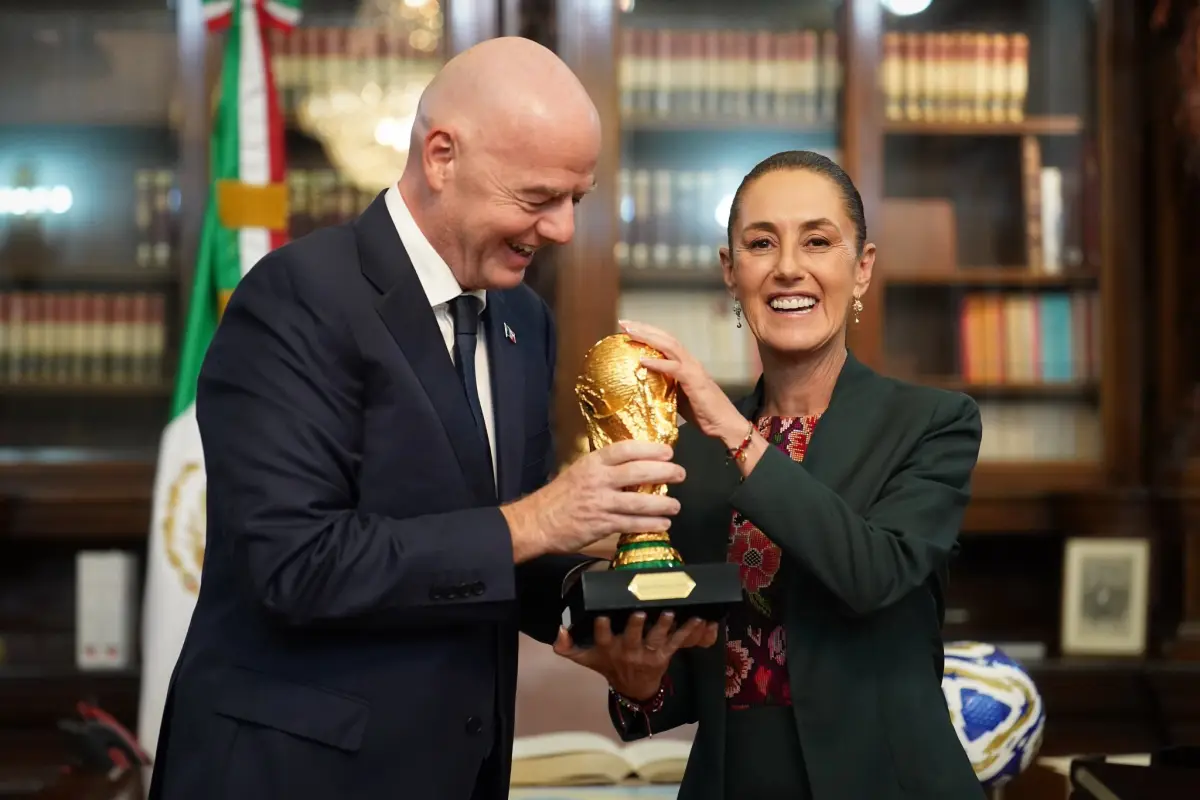 Claudia Sheinbaum y Gianni Infantino., FIFA.