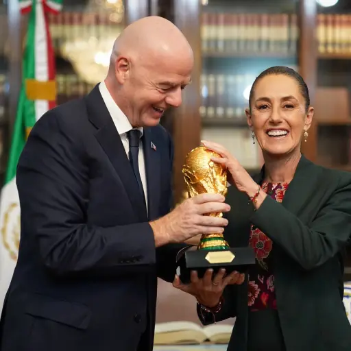 Claudia Sheinbaum y Gianni Infantino. ,FIFA.